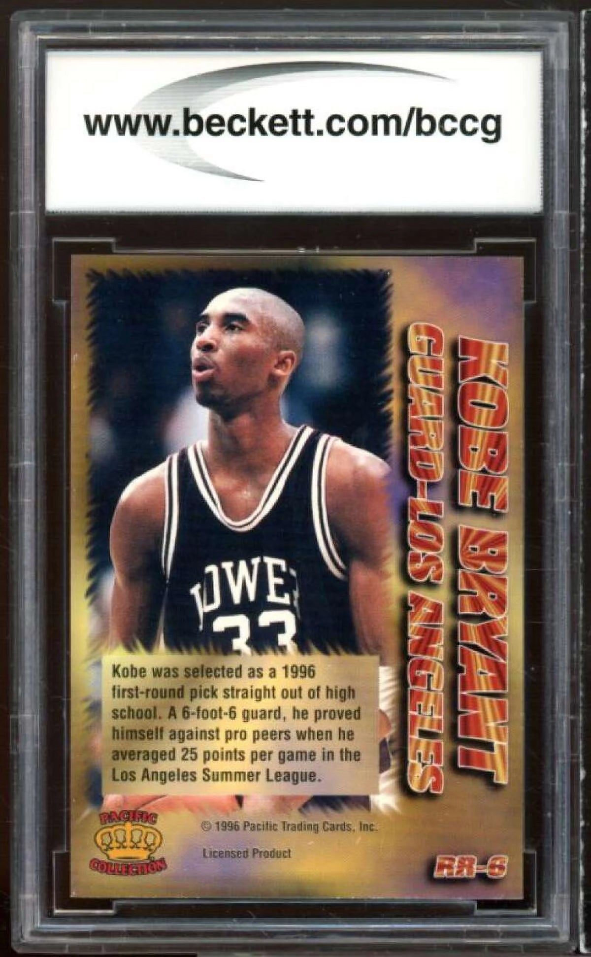 1996 Kobe Bryant Rookie Card L55576