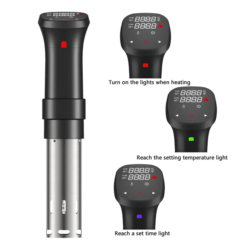 1100W Sous Vide Cooker Waterproof With Temperature Time Control Display F744