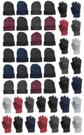 48 Pack Winter Thermal Beanies Skull Caps Thermal Gloves Q741
