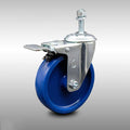5 inch Solid Polyurethane Threaded Stem Caster with Total Lock Brake H305