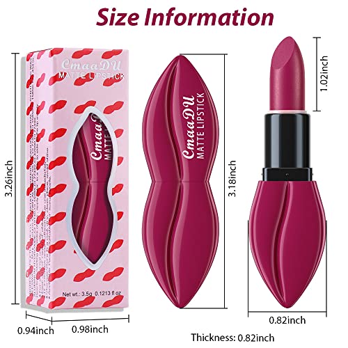 5Pcs Dark Light Bright Red Matte Lipstick Pack Sets V88433