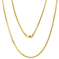 14K Real Gold Box Chain Necklace with Lobster Clasp 16" 18" 20" 22" 24" V614