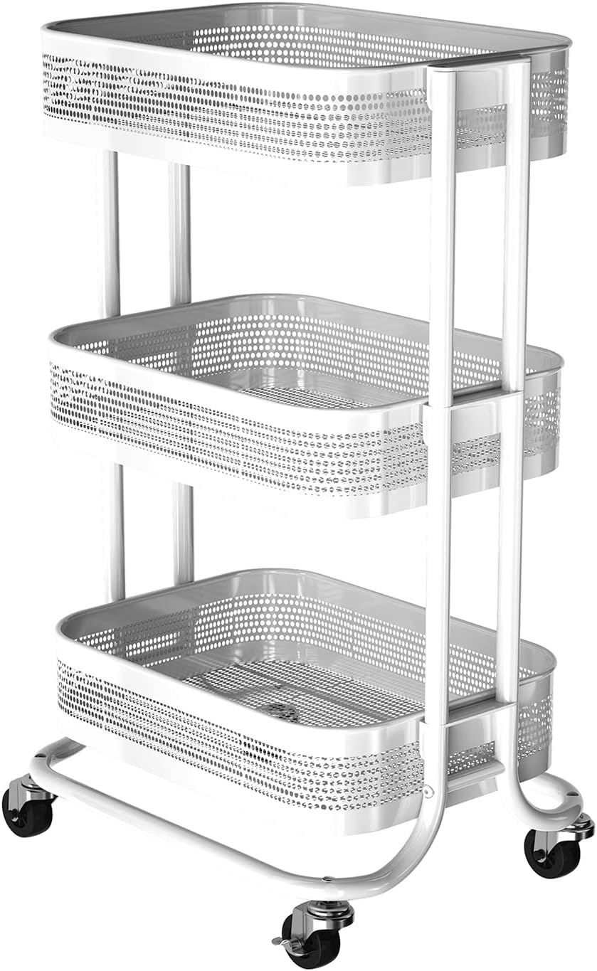3-Tier Metal Rolling Utility Cart W308660