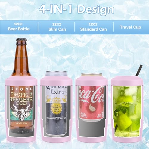 4-in-1 Double Wall Stainless Steel Insulated Can Holder (Black) L131755