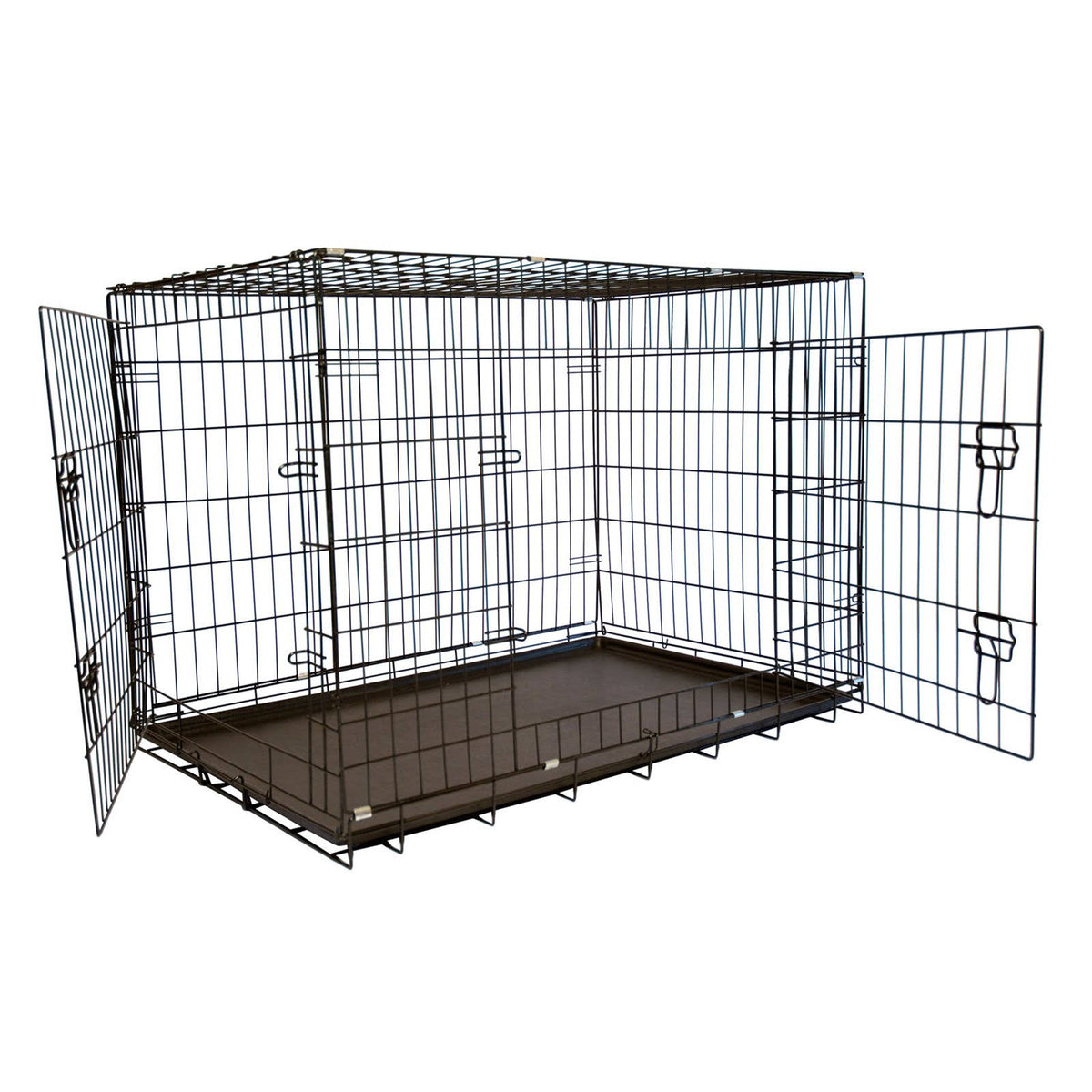 48x22 Foldable Double Door Pet Crate with Divider I6399