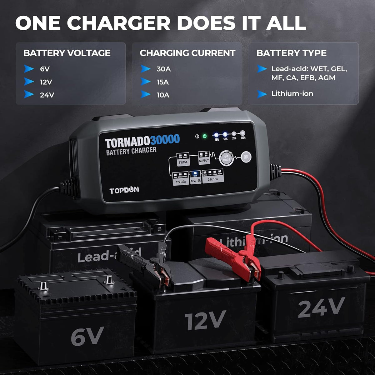 30 Amp Automotive Battery Charger B75218