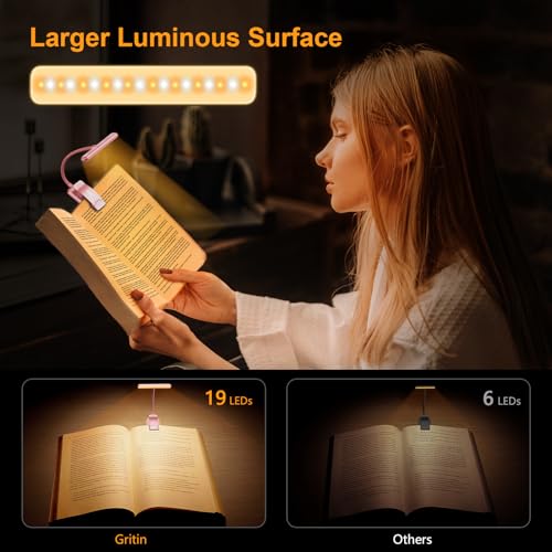 19 LED Rechargeable Book Light with Memory Function D37674