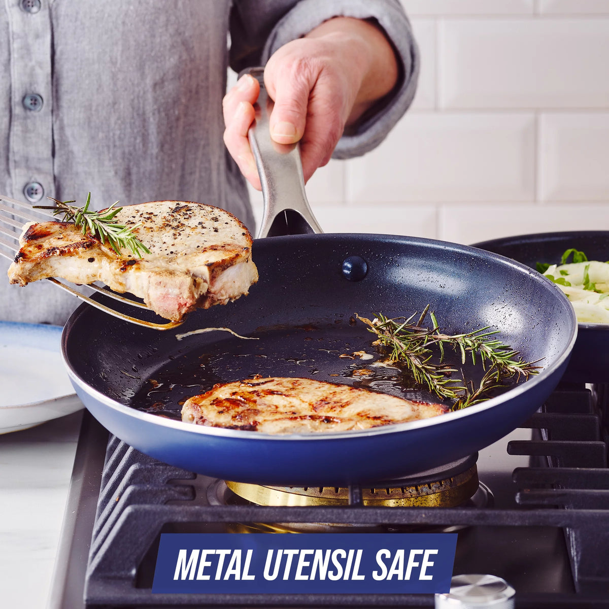 2-Pack Nonstick Ceramic Frypan Skillet Set, 9.5" and 11" F336974