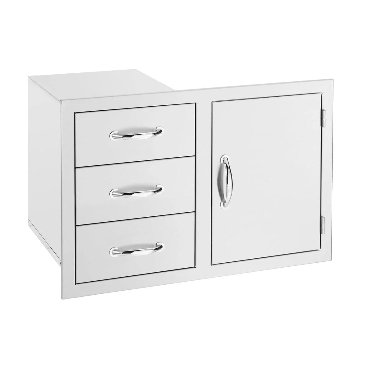 33-Inch Stainless Steel Flush Mount Access Door & Triple Drawer Combo Y226051