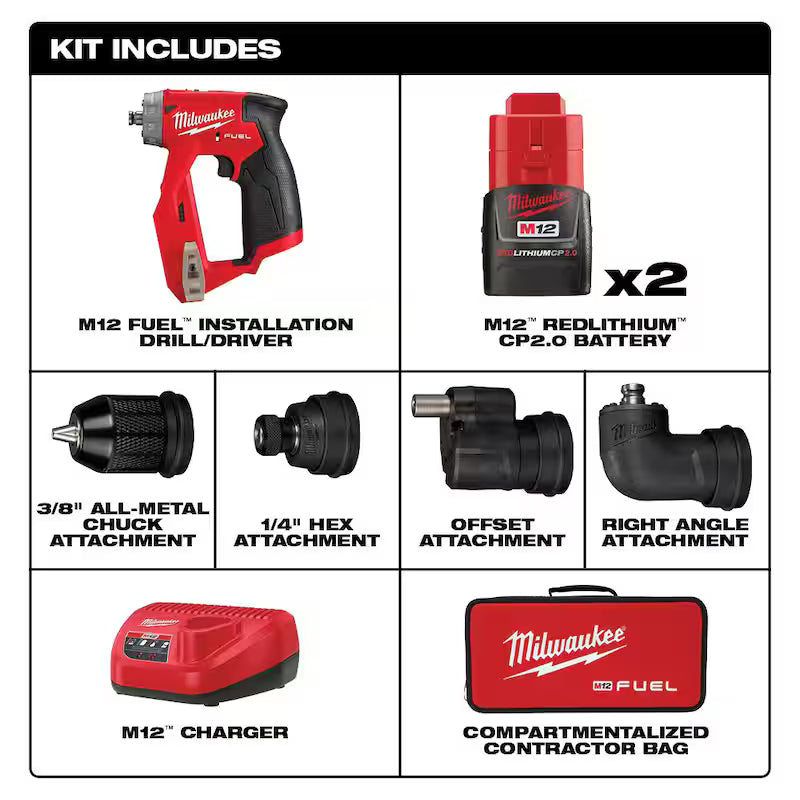 12V Lithium-Ion Brushless Cordless 4-in-1 3/8 in. Drill Driver Kit H522776