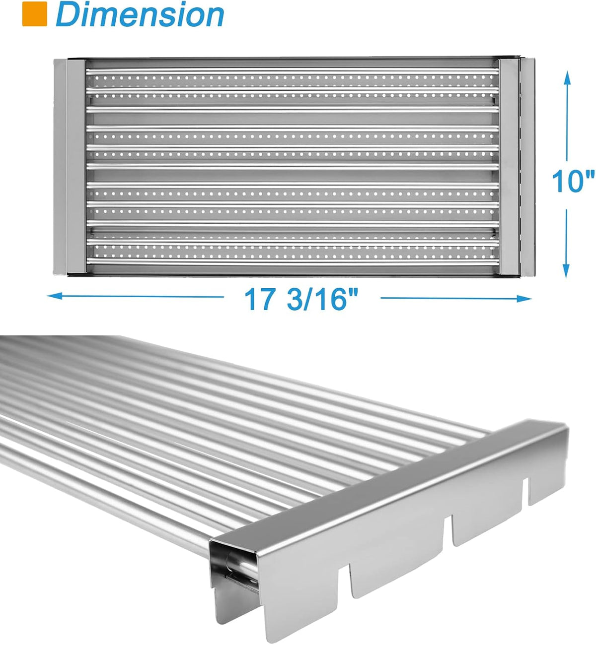17 inch Stamped Stainless Steel Cooking Grid Replacement Emitter Set Z2288