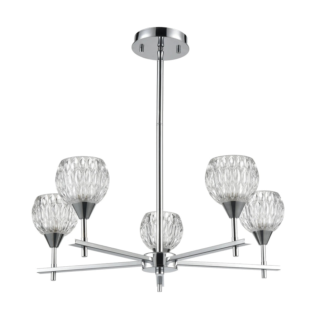 24-Inch Wide Polished Chrome Chandelier V863981