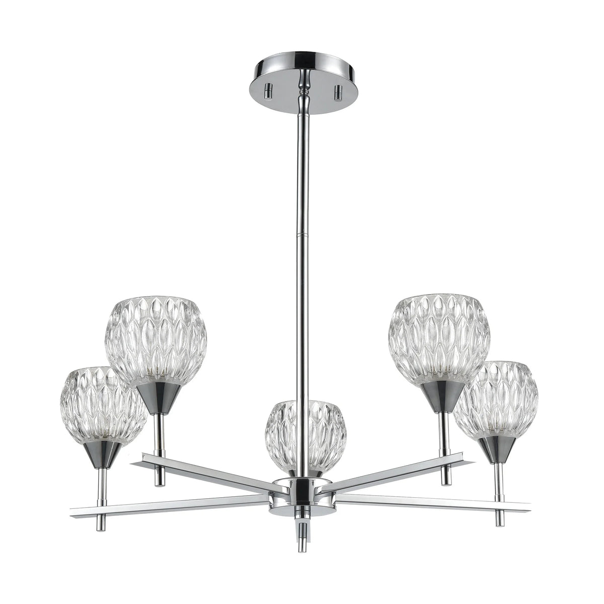 24-Inch Wide Polished Chrome Chandelier V863981