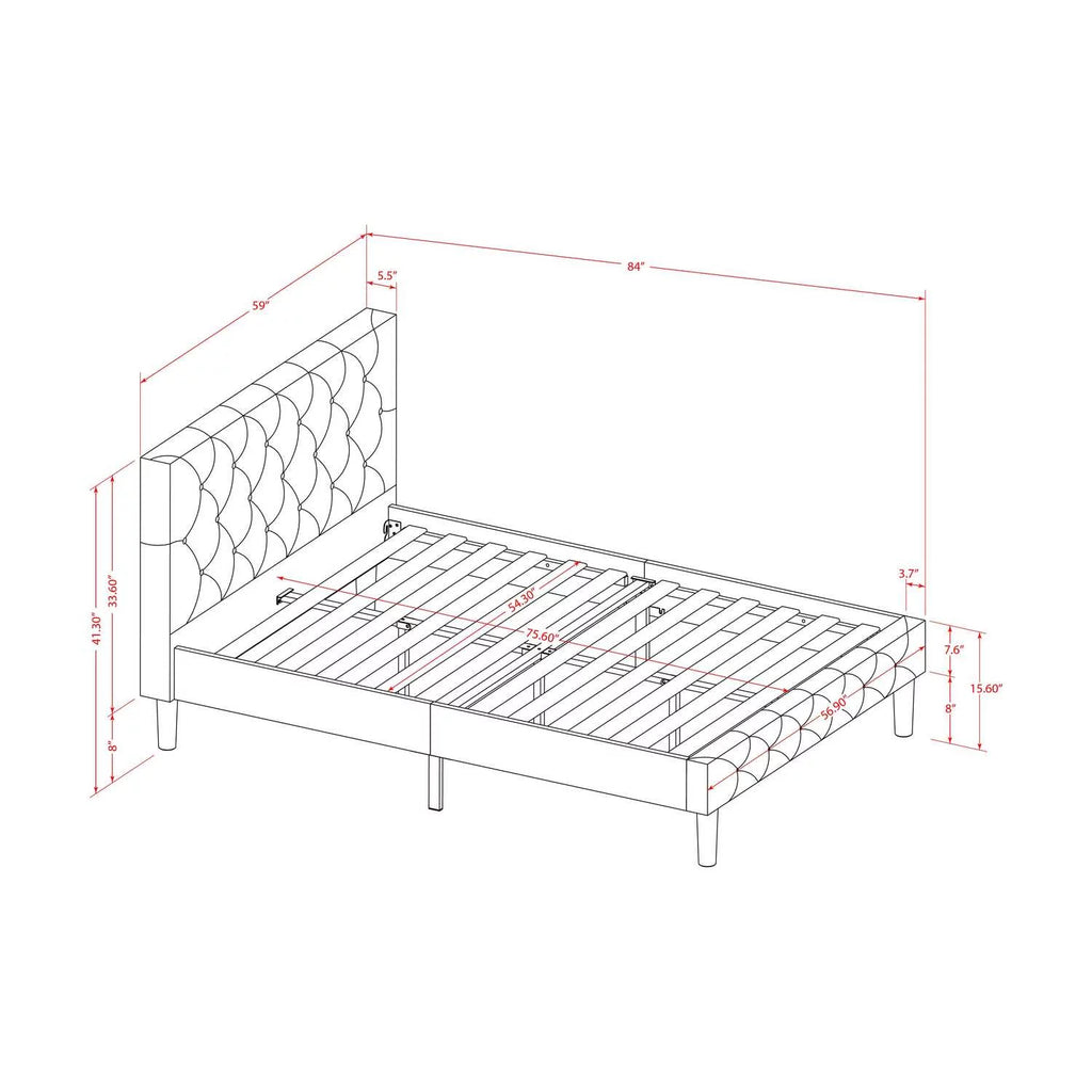 2 Pieces Wood Full Bedroom Set X410