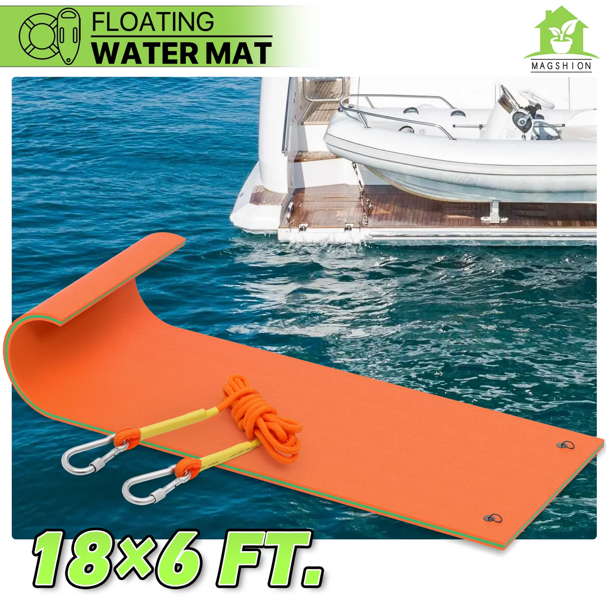 18' x 6' 3-Layer XPE Foam Water Floating Mat H853