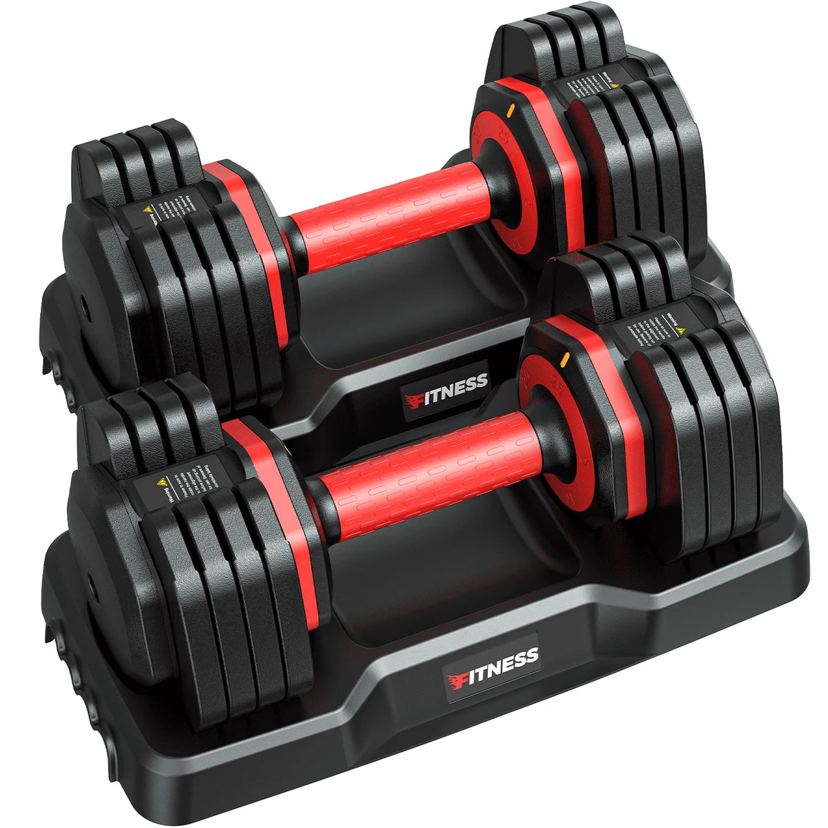 55lb 5 in 1 Adjustable Dumbbell Set with Rack N8541