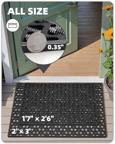 Green 19"X30" Rubber Door Mat L86342