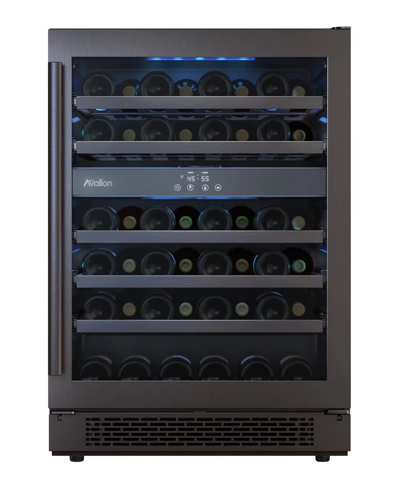 24 Bottle Capacity Dual Zone Wine Cooler Stainless Steel P3258