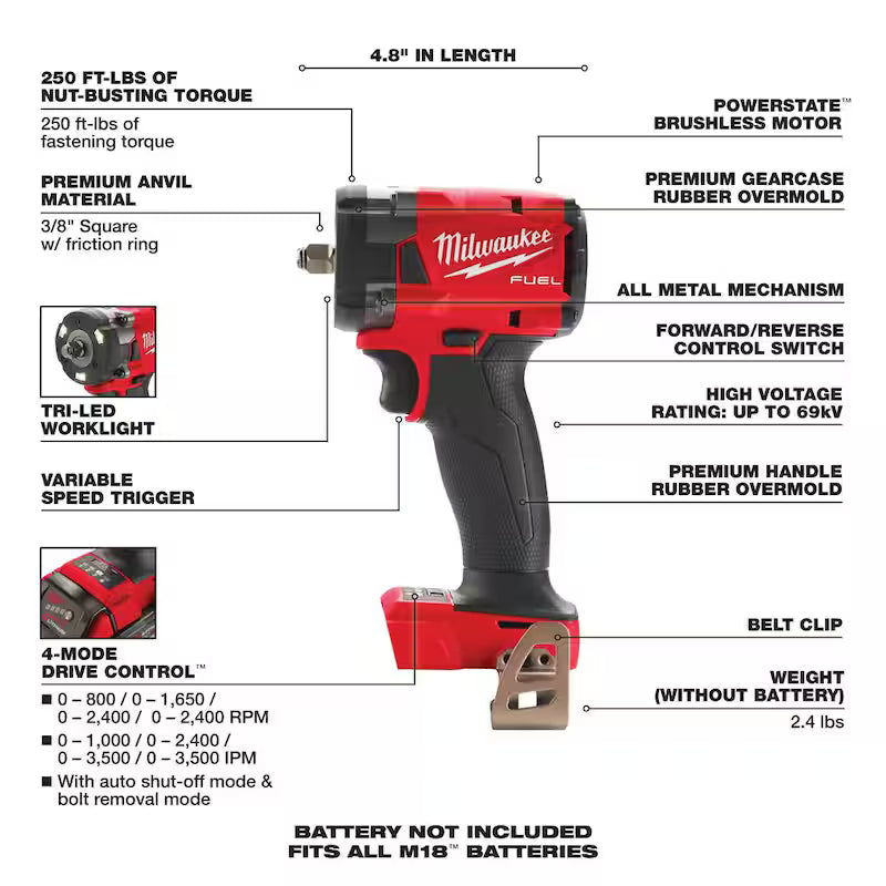 18-Volt Li-Ion Brushless Cordless 1/4 in. Hex Impact Driver & 3/8 in. Compact Impact Wrench C769