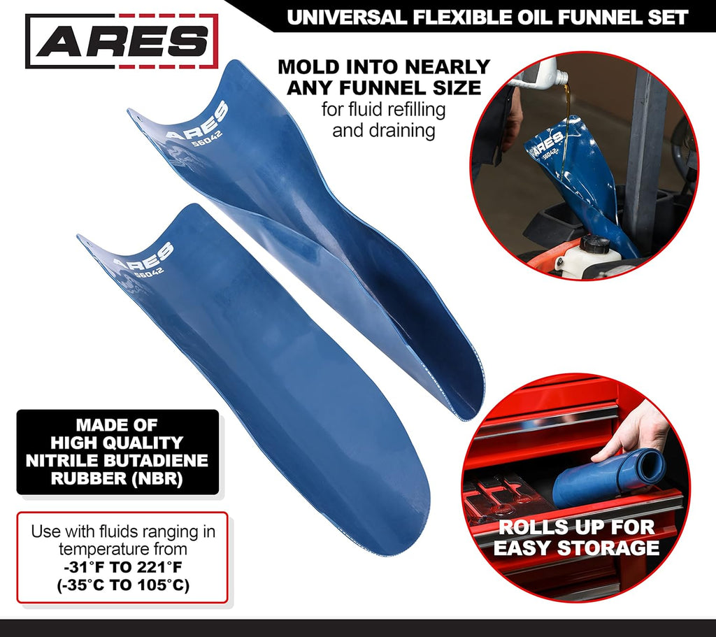 2-Piece Large and Medium Universal Flexible Oil Funnel Set S9583
