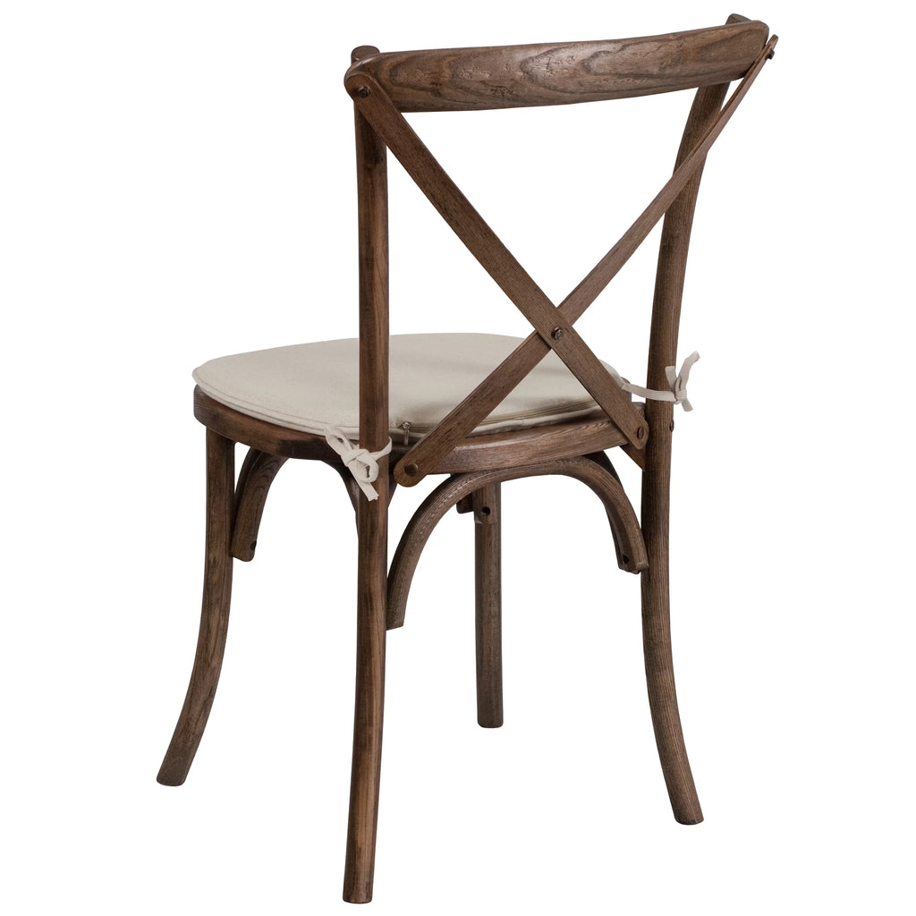 2 Pk. Cross Back Chair with Cushion M6321