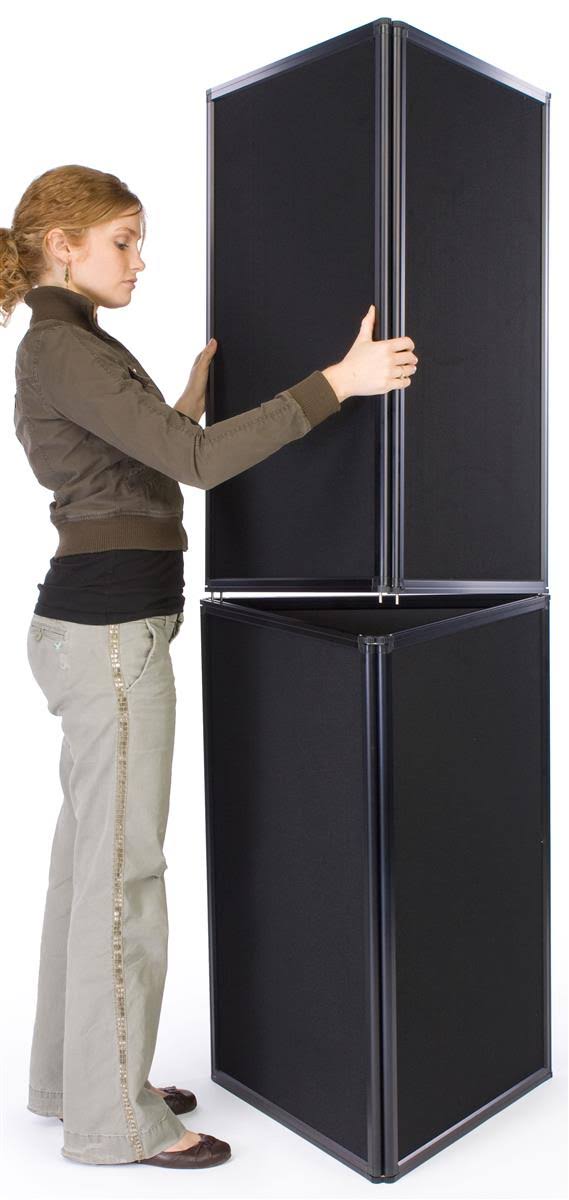 6 Panel Black Trade Show Display T339132