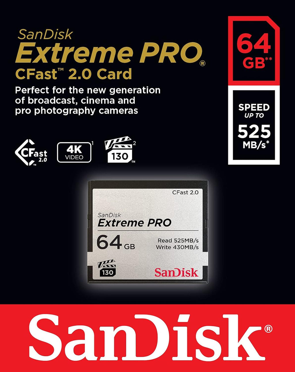 128GB Extreme PRO CFast 2.0 Memory Card L94619
