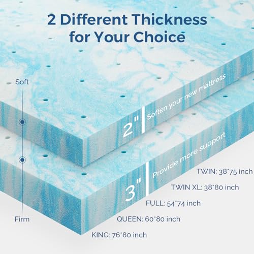 3 Inch Gel Memory Foam Mattress Topper Full J86220