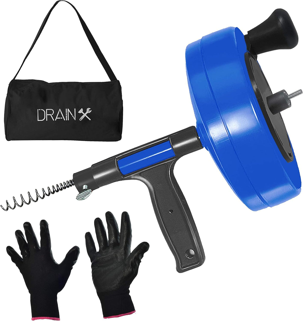 35-FT Steel Drum Auger with Drill Attachment and Storage Bag P6382