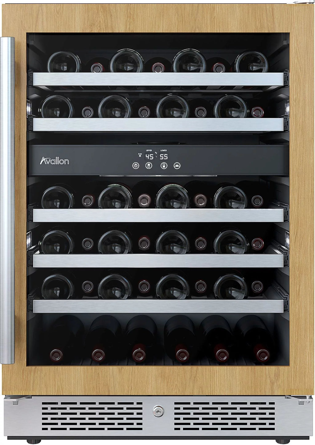 24 Bottle Capacity Dual Zone Wine Cooler Stainless Steel P3258