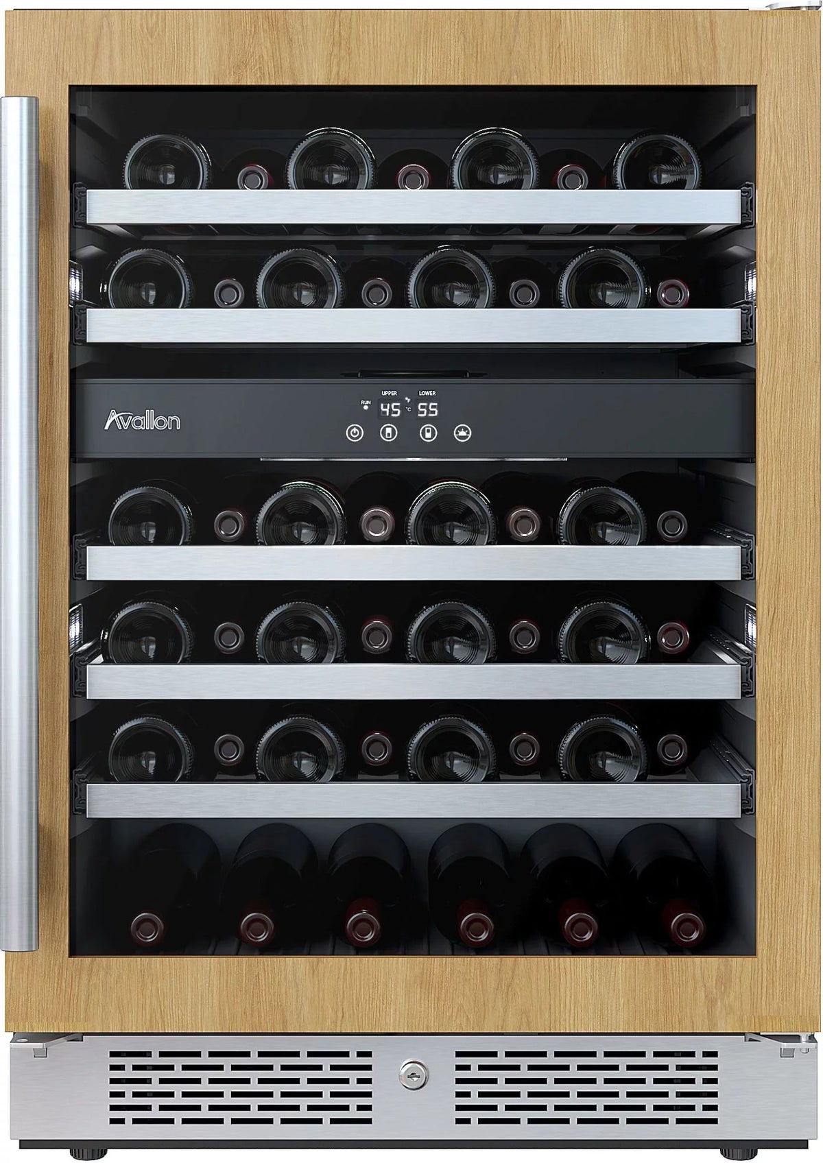 24 Bottle Capacity Dual Zone Wine Cooler Stainless Steel P3258