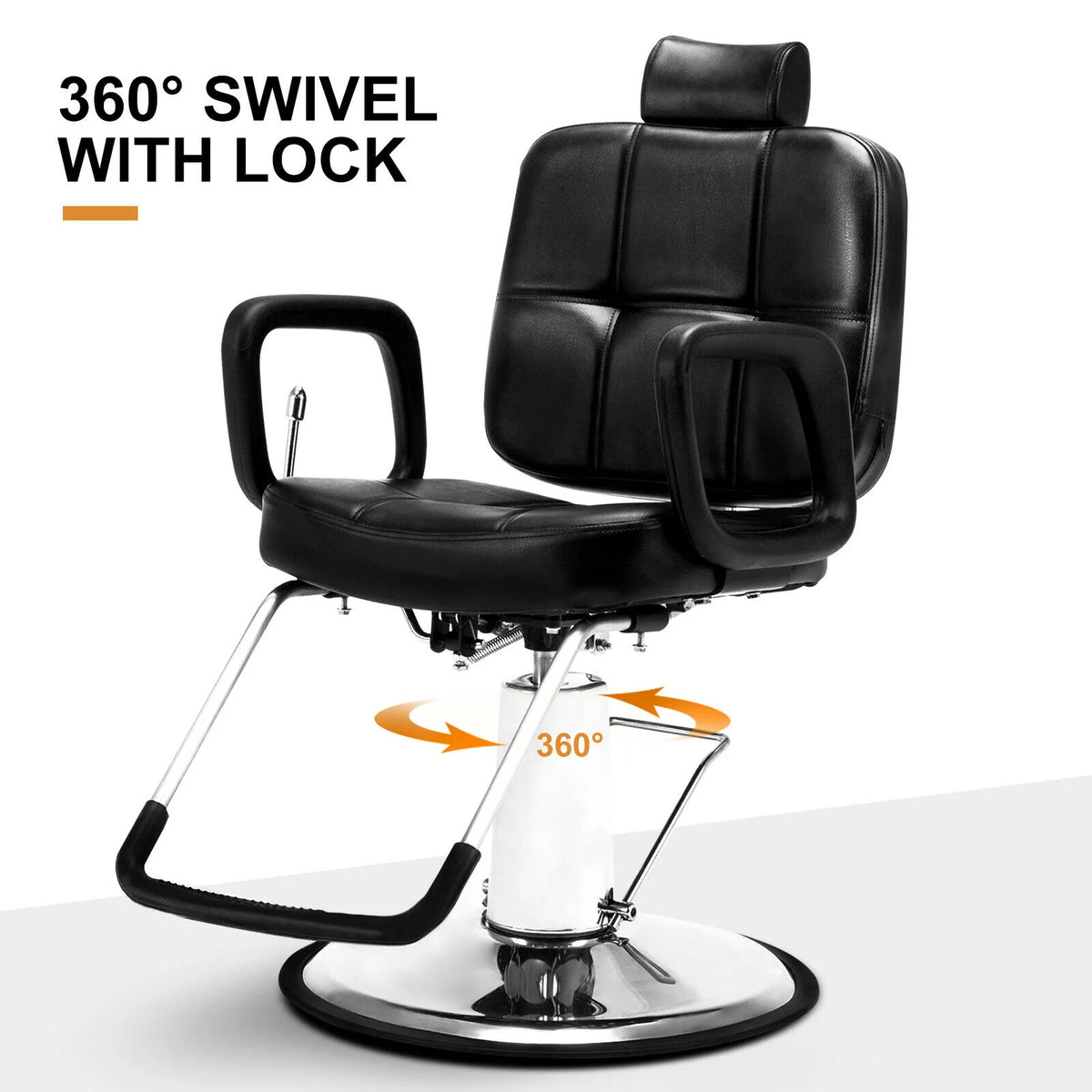 360° Swivel Hydraulic Recliner Barber Chair U34870