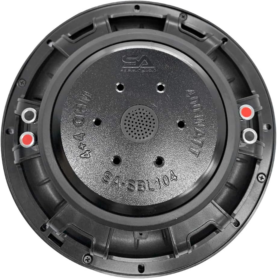 10 Inch Dual 4 Ohm Slim Mount Car Audio Subwoofer 400 Watts Max Power Pack of 2 P9179