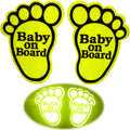 2PCS Fluorescent Green Baby on Board Car Decals Sticker X465