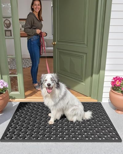 Green 19"X30" Rubber Door Mat L86342