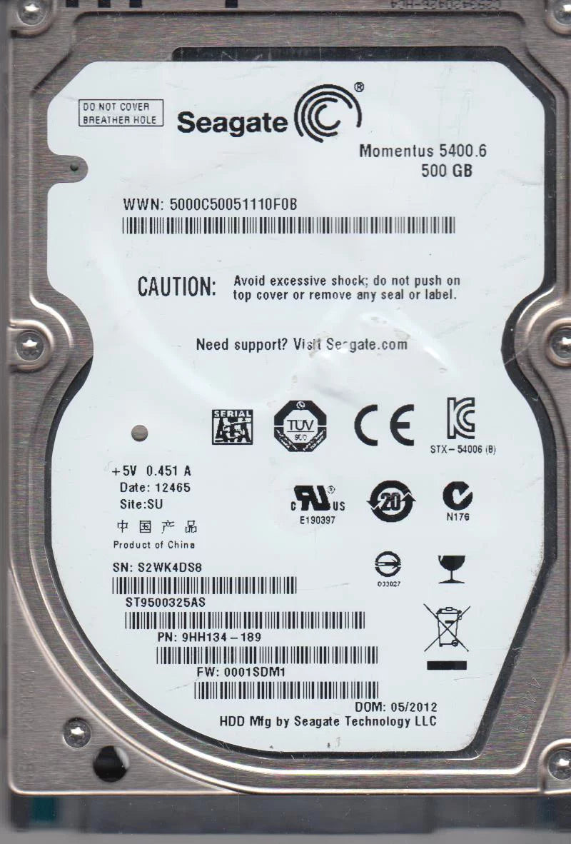 500GB SATA 2.5 Hard Drive B4000