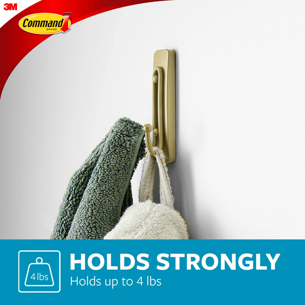 Brass Finish Double Hook 2 Pack F29621