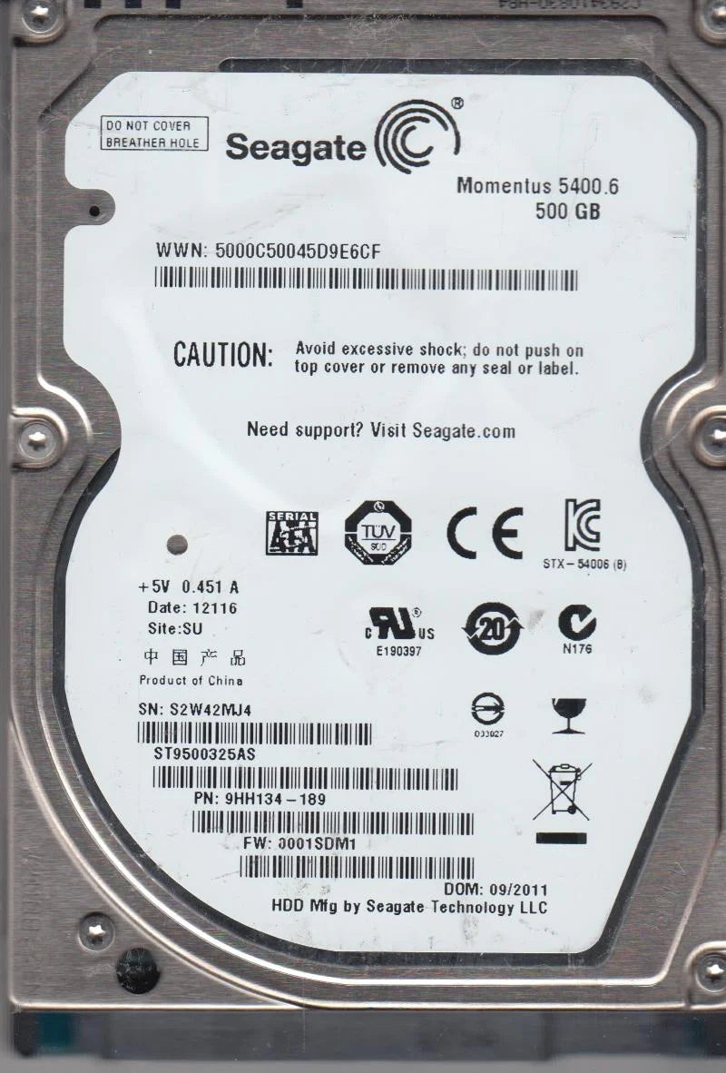 500GB SATA 2.5 Hard Drive B4000
