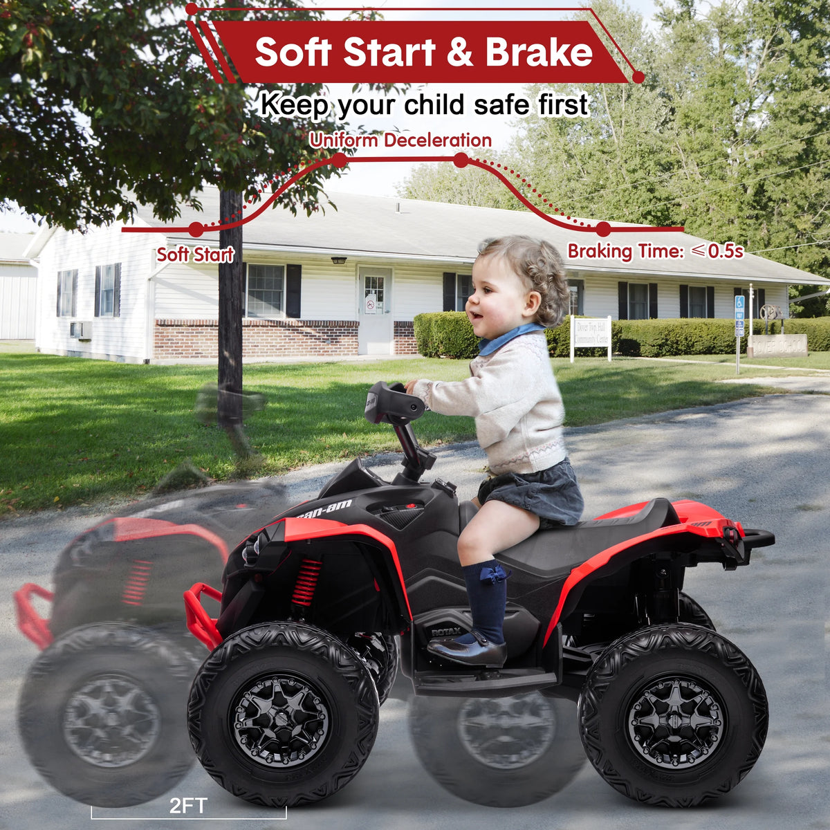 24V 4 Wheeler ATV with 2 Seater Z15642
