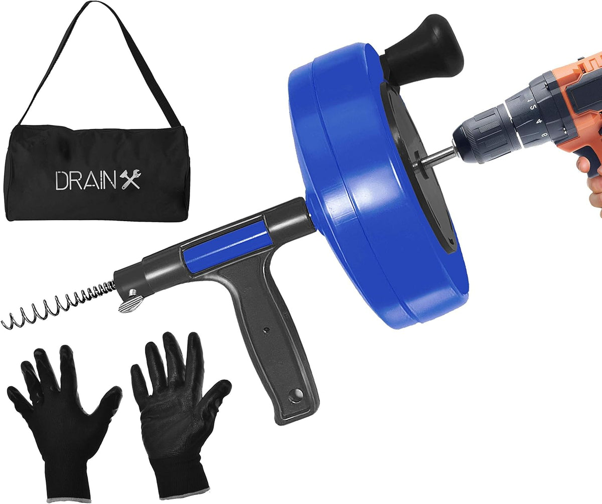 35-FT Steel Drum Auger with Drill Attachment and Storage Bag P6382