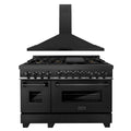 48 in. Gas Range and Wall Mount Range Hood S4833