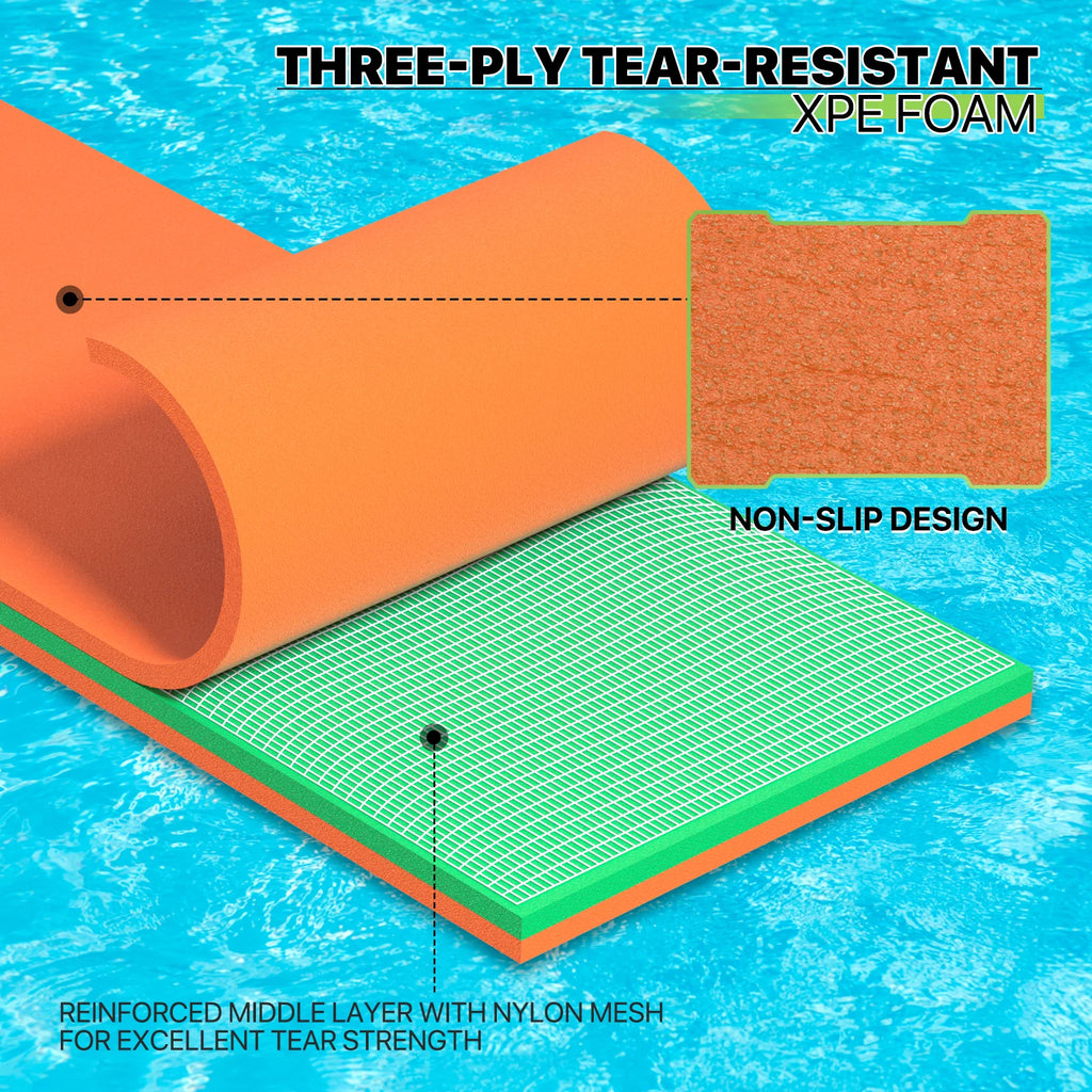 18' x 6' 3-Layer XPE Foam Water Floating Mat H853