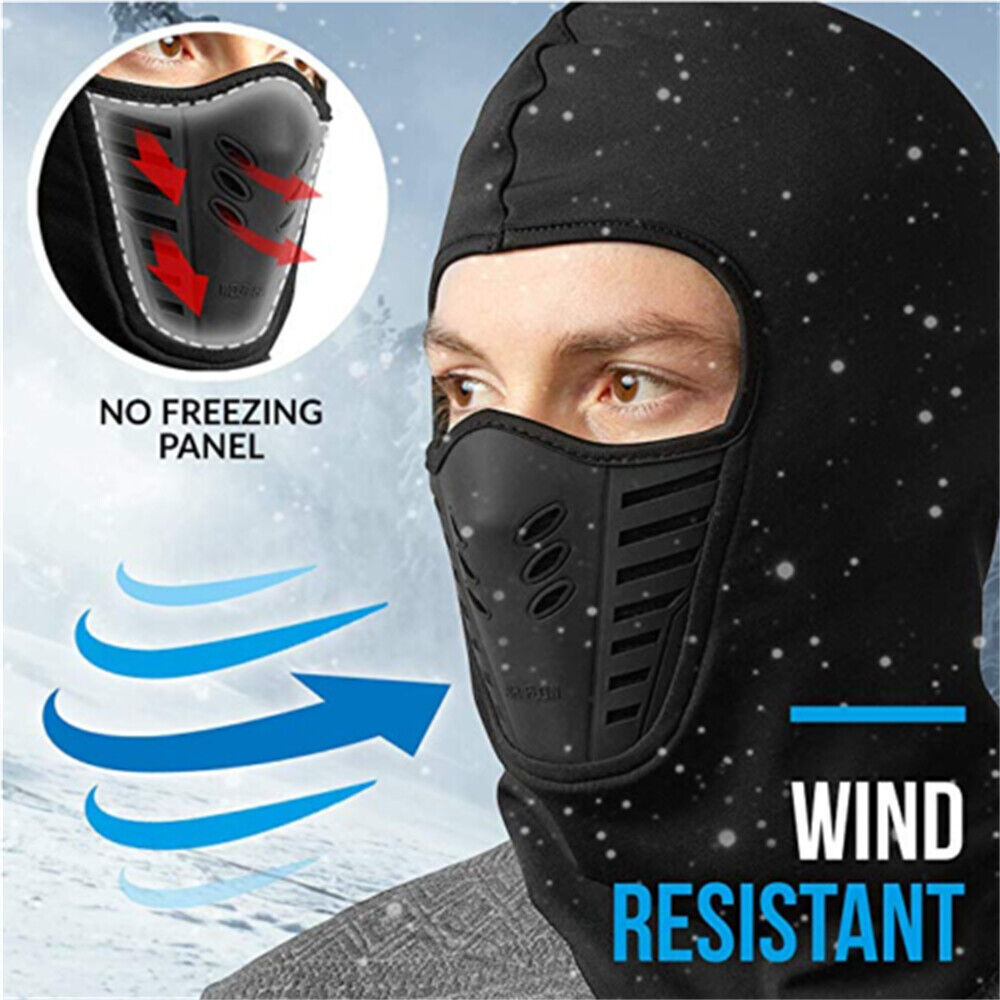 2x Men’s Cold Weather Balaclava Face Mask Winter Windproof Fleece Ski Mask E14704