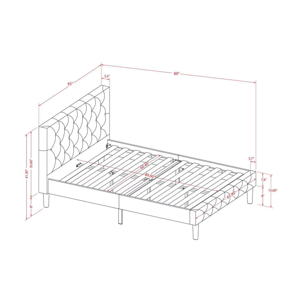 2 Pieces Wood Queen Bedroom Set T7456