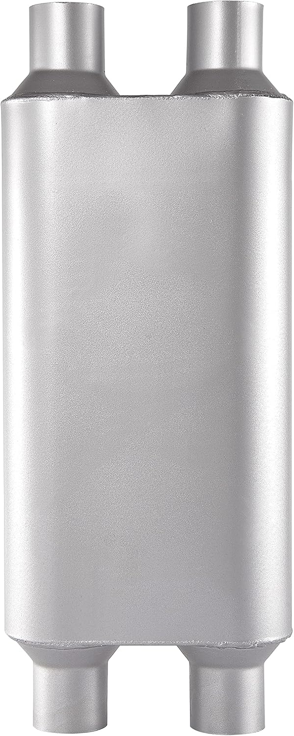 2.25 inch Inlet Outlet Performance Automotive Muffler Exhaust Pack of 2 R238