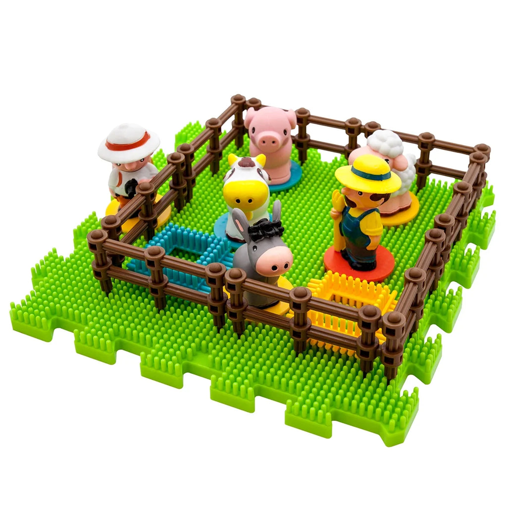 100pcs Multicolor Building Blocks Tiles Set with Animal Figures R631329