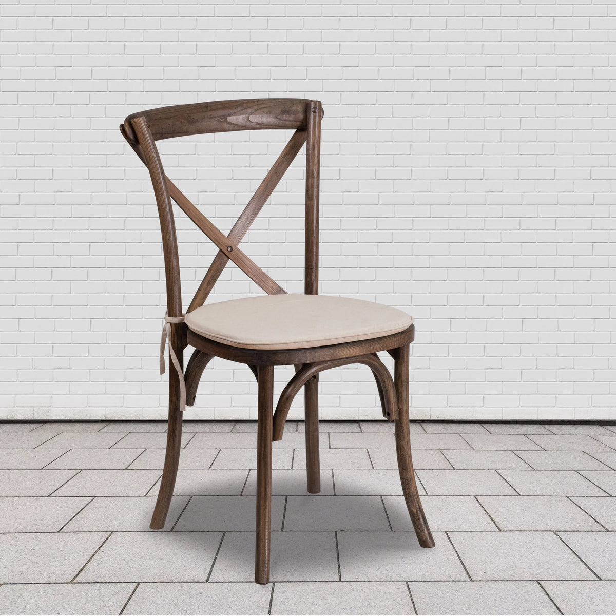 2 Pk. Cross Back Chair with Cushion M6321