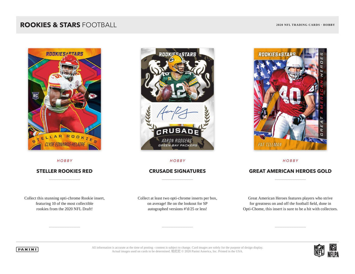 2020 Panini Football Trading Card Hobby Pack T27462
