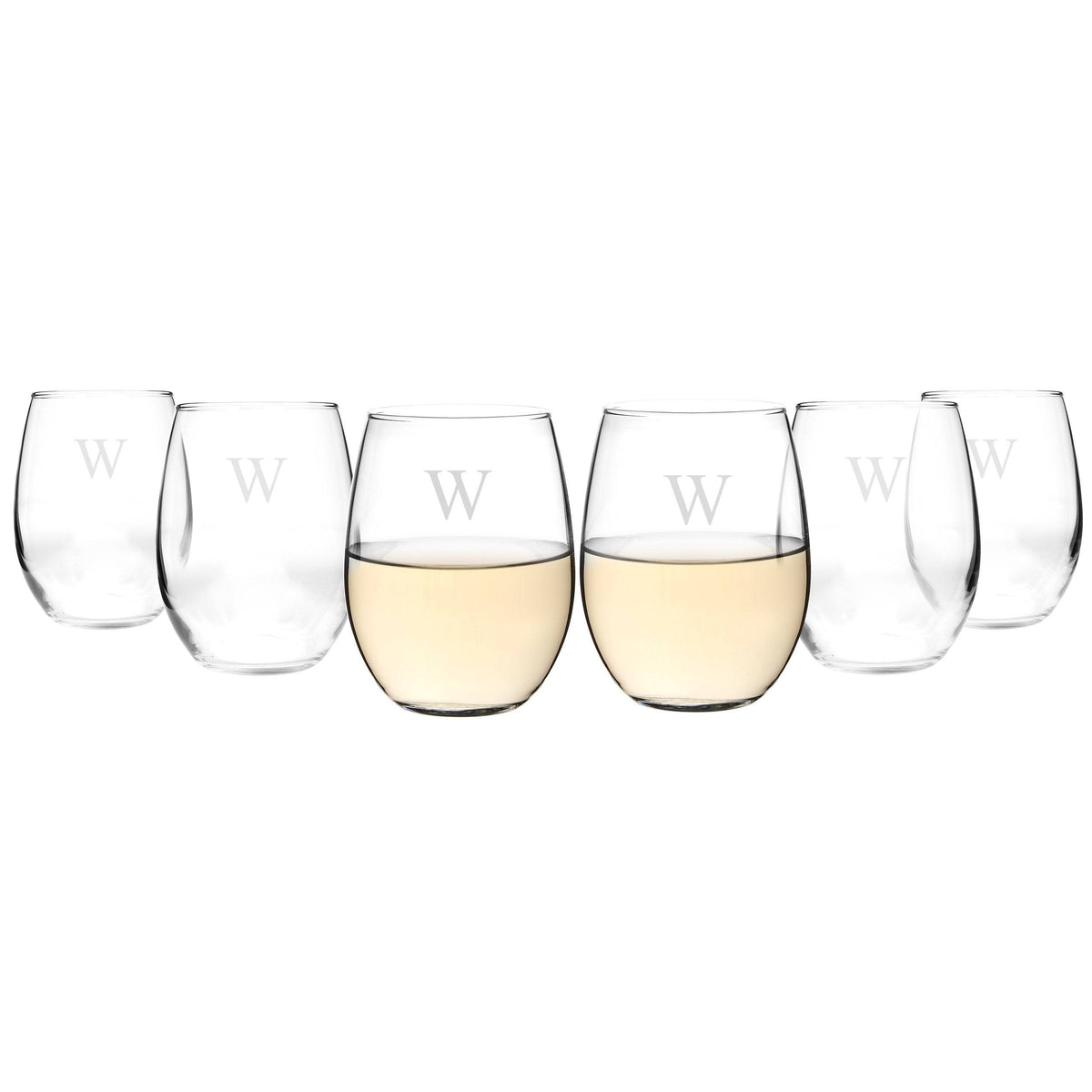 21-ounce Stemless Wine Glasses Set of 6 Clear D236