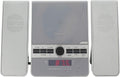3-Piece Vertical CD Stereo Shelf System with AM/FM Radio, Bluetooth, Remote Control in Silver D262128